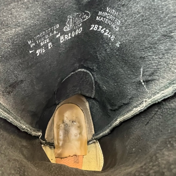 Justin Boots Womens Size 9.5B QUINLAN  BRL440 Black Leather Handcrafted USA - Picture 4 of 11